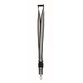 Reflective RPET lanyard, black