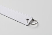 Remove before flight key ring, white