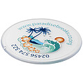 Renzo round plastic coaster