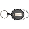 Retractable keyring with carabiner