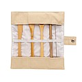 Reusable bamboo travel cutlery set