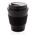 Reusable Coffee cup with screw lid 350ml,black