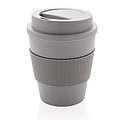 Reusable Coffee cup with screw lid 350ml,grey