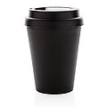 Reusable double wall coffee cup 300ml,black