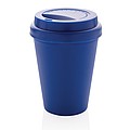 Reusable double wall coffee cup 300ml,blue