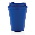 Reusable double wall coffee cup 300ml,blue