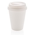 Reusable double wall coffee cup 300ml,white
