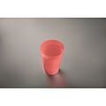 Reusable event cup 300ml, transparent red