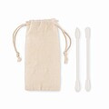 Reusable swabs set, beige