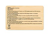 RFID card in bamboo material