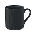 Ribbed ceramic mug mat 340 ml, black