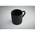 Ribbed ceramic mug mat 340 ml, black