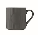Ribbed ceramic mug mat 340 ml, stone grey