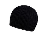 Ribbon winter hat, black+grey