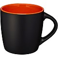 Riviera ceramic mug, black/orange