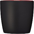 Riviera ceramic mug, black/red