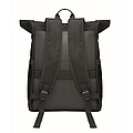 Rolltop laptop rucksack 600D, black