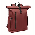 Rolltop laptop rucksack 600D, burgundy