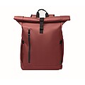 Rolltop laptop rucksack 600D, burgundy