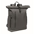 Rolltop laptop rucksack 600D, stone grey