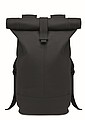 Rolltop washed canvas backpack