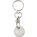 Rory keyring with trolley coin, solid black