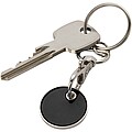Rory keyring with trolley coin, solid black