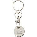 Rory keyring with trolley coin, white