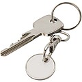 Rory keyring with trolley coin, white