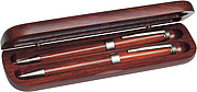 Rosewood pen set. Brown