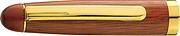 Rosewood pen set in case, brown