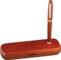 Rosewood pen set in stylish case., brown