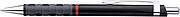 rOtring ABS ballpoint pen with rubber grip, blue ink with jumbo refill, black