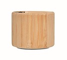 Round bamboo wireless speaker