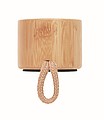Round bamboo wireless speaker