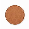 Round coaster in PU, brown