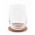 Round coaster in PU, brown
