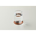 Round coaster in PU, brown