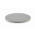Round coaster in PU, stone grey
