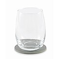 Round coaster in PU, stone grey