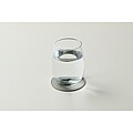 Round coaster in PU, stone grey