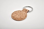 Round cork key ring