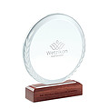 Round crystal award