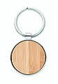 Round key ring metal bamboo