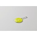 Round reflective keyring, neon yellow