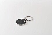 Round shape key ring, black