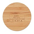 Round wireless charger bamboo
