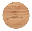 Round wireless charger bamboo