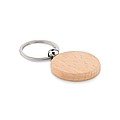 Round wooden key ring