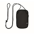 RPET cross body travel pouch, black